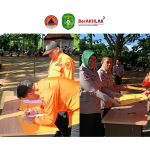 Serah Terima Perjanjian Kinerja BPBD Kukar Tahun 2025 Dilaksanakan Saat Apel Pagi