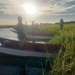 BPBD Kukar Tangani Gulma yang Menutupi Alur Sungai di Desa Pela